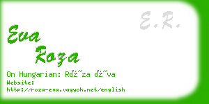 eva roza business card